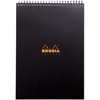 image:imageRhodia 16921C  Spiral Notebook Full Bound Notepad Black A5  Lined  80 Detachable Sheets  Clairefontaine Paper 90g  Polypro Cover Plastic  RhodiactiveA4