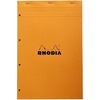 image:imageRhodia 202009C  Stapled Notepad N20 Black  A4  Small Squares  80 Detachable Sheets 4 Hole Punched  White Clairefontaine Paper 80 gm  Soft and Resistant Cover  BasicsOrange