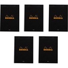 image:imageRhodia Classic Black Notepad 338X475 Lined Pack of 5