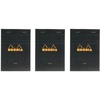 image:imageRhodia Classic Black Notepad 4X6 Lined Pack of 3