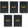 image:imageRhodia Classic Black Notepad 4X6 Lined Pack of 5