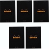 image:imageRhodia Classic Black Notepad Blank  6 in x 814 in Pack of 5