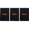 image:imageRhodia Classic Black Notepad Graph  6 in x 814 in Pack of 3