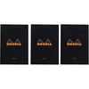 image:imageRhodia Classic Black Notepad Lined  6 in x 814 in Pack of 3