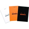 image:imageRhodia Classic French Paper Pads Ruled 3 In X 4 In Black Orange and White Set of 3