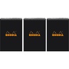 image:imageRhodia Lined Wirebound Notepads 6 X 8 14Inches Black 165019C Pack of 3