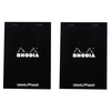 image:imageRhodia No16 A5 6 x 8 14 80 Sheet Dot Pad Dot grid notebook Black 16559  2 pack