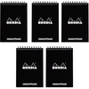 image:imageRhodia Notepad 4X6 Double dot grid Micro Perforated 80 Sheets Black Pack of 5