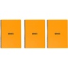 image:imageRhodia Orange Ruled Notebook 825X1175 Spiral Bound Pack of 3