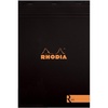 image:imageRhodia R Premium Stapled Notepad  Lined 70 sheets  8 14 x 11 34  Black Cover