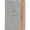 image:imageRhodia Rhodiarama SoftCover Notebook  72 Dots Sheets  4 x 5 12  Sapphire CoverSilver