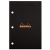 image:imageRhodia Staplebound Black 825 x 1175 Lined with Margin 3 Hole Punched Notepad  R186009 by Rhodia