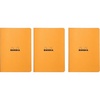 image:imageRhodia Staplebound Orange Notebooks lined  814 in x 1134 in Pack of 3