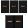 image:imageRhodia Wirebound Black Notepads graph  6 in x 814 in Pack of 5