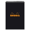 image:imageRhodia Wirebound Lined Black Notepads 6 X 825 in 80 Sheets