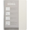 image:imageRhodia Wirebound Notebook 88 X1175 Inches Black Grid SatinWhite