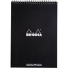 image:imageRhodia Wirebound Notepad A4 Lined  BlackBlack