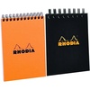 image:imageRhodia Wirebound Pad 4x6 Black and Orange Pack of 2