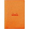 image:imageRhodia cfmtpu11or Notepad with Cover No11 A7 Metallic PU Leather Orange Block Rodia No11 with Orange80 Pieces 02 inch 5 mm Square PEFC CertifiedBlack