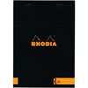 image:imageRhodiaR Premium Stapled Notepad  Lined 70 sheets  6 x 8 14  Black CoverBlack