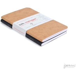 image:image2 Clairefontaine Notebooks 35 x 55 Ruled Black amp Tan