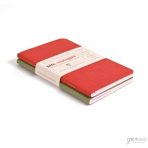 image:image2 Clairefontaine Notebooks 35 x 55 Ruled RedGreen