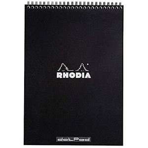 image:imageBlack Rhodia Notepad 825X1175 Double Spiral Dot Grid