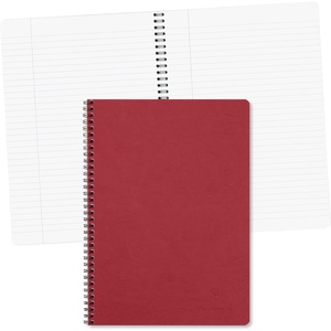 image:imageClairefontaine  Ref 785961C  Age Bag Wirebound Notebook 100 Pages  9 x 14cm Lined Rulings 90gsm Brushed Vellum Paper Pocket for Loose Documents  Black CoverRed