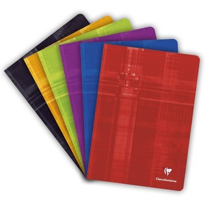 image:imageClairefontaine 63161C A Stapled Notebook  A4 21x297 cm  96 Seyes Ruled Pages  White Paper 90 g  Laminated Card Cover Random ColourLarge Tiles