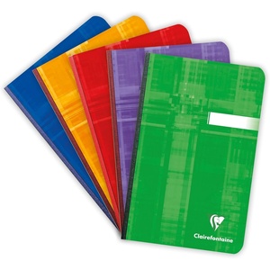 image:imageClairefontaine 9606C A Canvas Spine Small Notebook  11x17 cm  192 Lined Pages  90 g White Paper  Random Colour Laminated Cardboard CoverLined