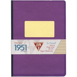 image:imageClairefontaine Back to Basics 1951 Staplebound Notebook 5 34 x 8 14 96 Pages Lined  TurquoisePurple