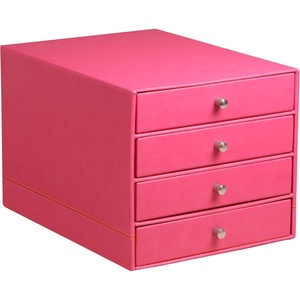 image:imageClairefontaine Rhodiarama Italian Faux Leather 4 Drawer Sorter 248 x 327 x 9 cm