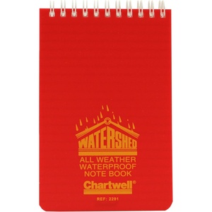 image:imageExacompta  Ref 2291Z  Chartwell Watershed AllWeather Waterproof Pocket Notepad 50 Pages  156 x 101mm in Size Lined Rulings  Suitable for Use in Wet Conditions