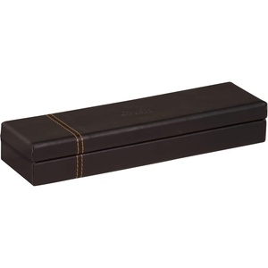 image:imageRHODIA 118876C  Black Pencil Case  21 x 55 x 3 cm  Orange Saddle Stitching  Faux Leather Exterior  Rhodiarama Home Office Collection  Office Organization amp Designer Storage
