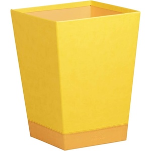 image:imageRHODIA 318923C  Poppy Waste Paper Bin  24x24x32 cm  Orange Saddle Stitching  Faux Leather Exterior  Rhodiarama Home Office Collection  Office Organization amp Designer StorageDaffodil