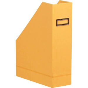 image:imageRHODIA 318933C  Poppy Magazine Rack  10x25x31 cm  Orange Saddle Stitching  Faux Leather Exterior  Rhodiarama Home Office Collection  Office Organization amp Designer StorageOrange