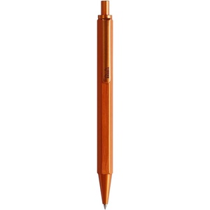 image:imageRHODIA 9388C  Script Refillable Ballpoint Pen Hexagonal Brushed Aluminium Body  Orange  07 mm High Precision Retractable Ball Point Black Ink  Script CollectionOrange