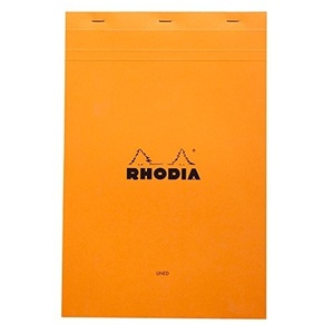 image:imageRHODIA Pack of 3 Orange Blocks No 19 21 x 318 cm 80 F Stapled 80 g Lined  Margin