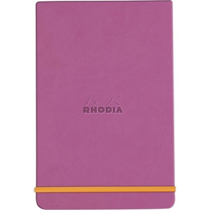 image:imageRHODIA Rhodiarama 194360C  Rigid Webnotepad Notebook  A6  Ruled  192 Detachable Pages  Clairefontaine Ivory Paper 90 gm  Bookmark Elastic Closure  Imitation Leather CoverLilac