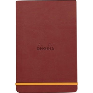 image:imageRHODIA Rhodiarama 194360C  Rigid Webnotepad Notebook  A6  Ruled  192 Detachable Pages  Clairefontaine Ivory Paper 90 gm  Bookmark Elastic Closure  Imitation Leather CoverNacarat