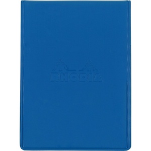 image:imageRHODIA cf11icbk Notepad with PVC Cover No11 A7 Incolor Black Block Rodia No11 Orange Filled 80 Sheets 02 inch 5 mm Gridcobalt blue