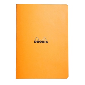 image:imageRhodia 119164Cpack  Set of 10 Orange Staplebound Notebooks  A4  Small Squares  96 pages  80gsm White Paper  Waterproof Resistant Soft Coated Card Cover