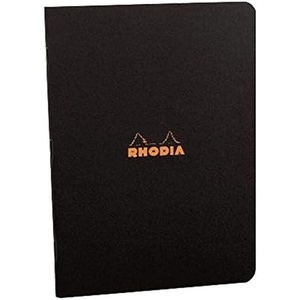 image:imageRhodia 119169 Classic Notebooks Staplebound 8 14 x 11 34 Lined Black Sold in Units of 2Black
