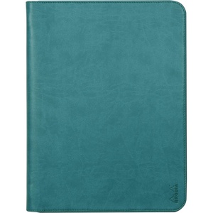 image:imageRhodia 168102C  Rhodiarama Small Leatherette Zipped Portfolio for Notepad or Tablet 195x255cm gusseted Tablet Pocket 2 Zipped Pockets Card Holder Pencil Holder  SagePeacock