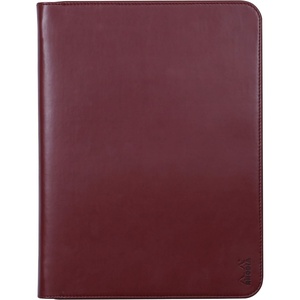 image:imageRhodia 168102C  Rhodiarama Small Leatherette Zipped Portfolio for Notepad or Tablet 195x255cm gusseted Tablet Pocket 2 Zipped Pockets Card Holder Pencil Holder  SageBurgundy