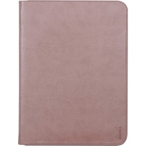 image:imageRhodia 168102C  Rhodiarama Small Leatherette Zipped Portfolio for Notepad or Tablet 195x255cm gusseted Tablet Pocket 2 Zipped Pockets Card Holder Pencil Holder  SageRosewood