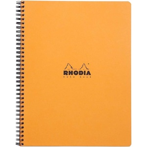 image:imageRhodia 193468C  Spiral Notebook Full Binding Orange Notebook  A5  Ruled  160 Detachable Pages  Clairefontaine Paper 80 gm  Soft and Resistant Coated Card Cover  Classicblack  orange