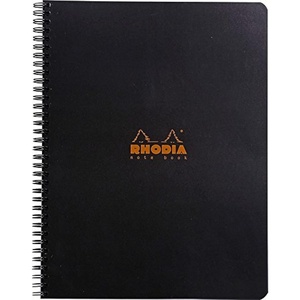 image:imageRhodia 193468C  Spiral Notebook Full Binding Orange Notebook  A5  Ruled  160 Detachable Pages  Clairefontaine Paper 80 gm  Soft and Resistant Coated Card Cover  ClassicBlack