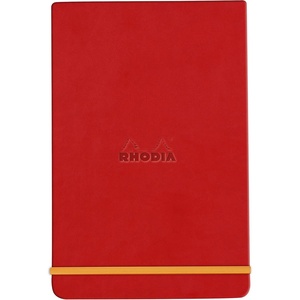 image:imageRhodia 194366C  Rigid Webnotepad Poppy A6 Notebook  Lined  192 Detachable Pages  Clairefontaine Paper  90 g  Bookmark Elastic Closure  Imitation Leather Cover  Rhodiarama