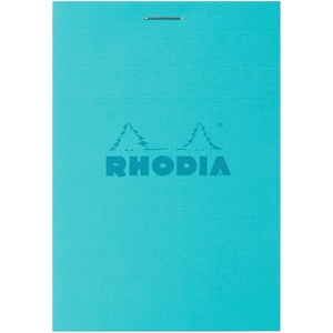 image:imageRhodia 20295Cpack Stapled Notepad COLOURS N20 A4 21x318cm  Small Squares 80 F Detach  Perf 4 Paper 80 gm  Ast covers Pack of 5 Random ColoursSmall squares